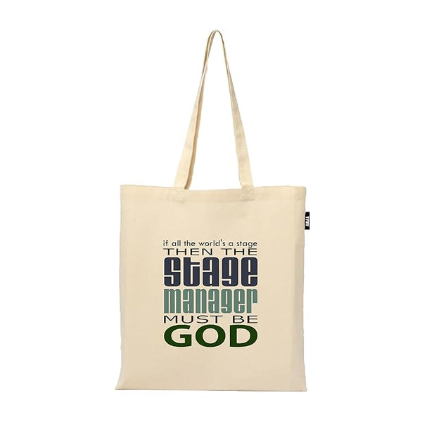 Motivational Quotes Tote Bag | 100% Organic Cotton Shopping Grocery Tote Bag Women Office College Grocery,Vegetable Bags Market, Canvas Bag 15kgs Capacity (13 x 15.7 Inch)