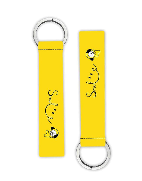 1Pcs Smile Theme Printed Lanyard keychain Holder Compatible For All Bikes Car Men's Women's Key Holder Key Tag Multicolored (6 x 1 Inches)