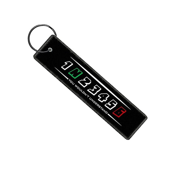 Unique Custom Keychain - Make It Yours 1N23456 Keychain For Boys Bike Riders Motorcycle Key Tag (L x H 5 x 1 Inch)