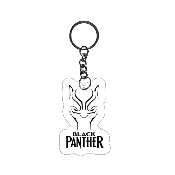 Black-Pantherr Keychain For Boys Kids Bike,Bag Key Tag Aesthetic Keyrings for Home Office Multicolored