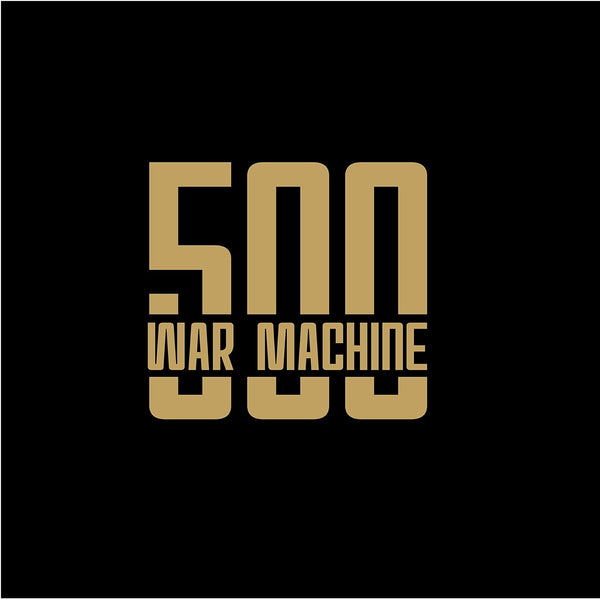 500 War Machine Bullet Vinyl Water Resistance Stickers Compatible for Royal Enfield Sides Tank, Battery Cover, Helmet L X H 11 X 11 Cms (Gold)