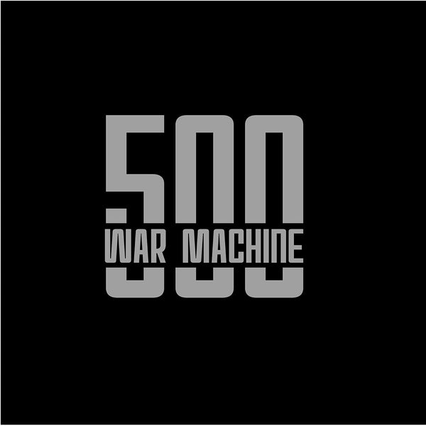 500 War Machine Bullet Vinyl Water Resistance Stickers Compatible for Royal Enfield Sides Tank, Battery Cover, Helmet L X H 11 X 11 Cms (Grey)