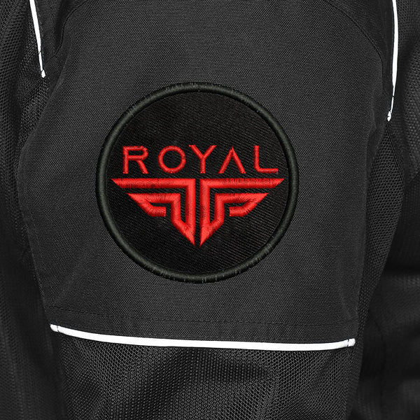 Royal Wings Logo Embroidery Sweable Applique Patches Riders Jackets Boys Girls Jeans Bags Clothes Dress Any Garments L x H 3 x 3 Inch (Red)