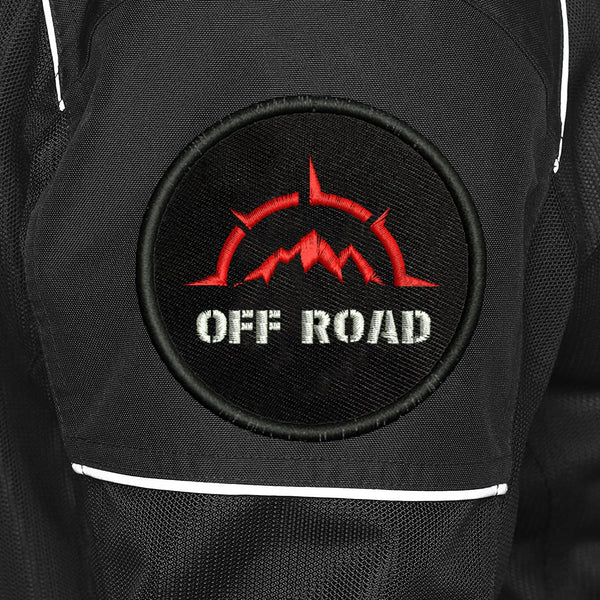 Off Road Adventure Mountain Embroidery Sweable Applique Patches Jackets Boys Girls Riders Jeans Bags Clothes Dress Any Garments L x H 3 x 3 Inch (White)