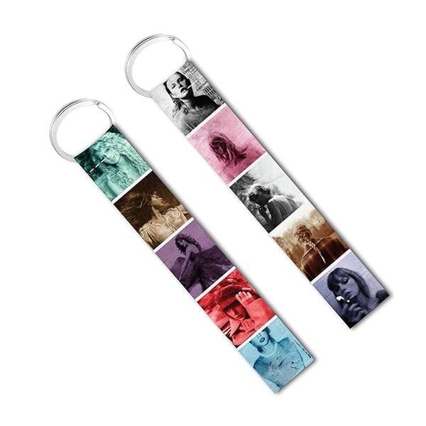 2 Pcs Taylor Swifft Lanyard Keychain For Bike Scooter Girls Key Tag (6 x 1 inch)