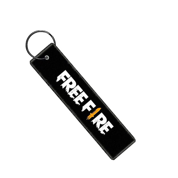 1Pcs Freefire Logo Keychain For Boys Girl Bike Riders Motorcycle Key Tag (L x H 5 x 1 Inch)