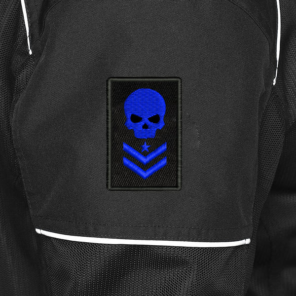 Skull Embroidery Sweable Applique Patches for Denim Coat Jackets Clothes Garments Etc L x H 2 x 3 Inch (Gold)