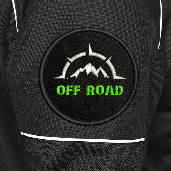 Off Road Adventure Mountain Embroidery Sweable Applique Patches Jackets Boys Girls Riders Jeans Bags Clothes Dress Any Garments L x H 3 x 3 Inch (Green)