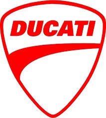 Ducati Stickers for Bike Stem Back Helmet Ducati Emblem Vinyl Red Cms 13.5 X 16 Cms