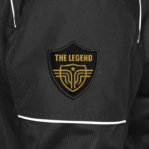 The Legend Wings Logo Embroidered Sweable Applique Patches Jackets Boys Girls Riders Jeans Bags Clothes Dress Any Garments L x H 3 x 3.5 Inch (Gold)