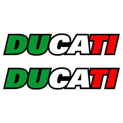 Ducati Stickers for Bike Stem Back Helmet Ducati Vinyl Multicolored 15 X 3.5 Cms