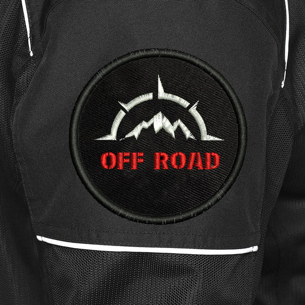 Off Road Adventure Mountain Embroidery Sweable Applique Patches Jackets Boys Girls Riders Jeans Bags Clothes Dress Any Garments L x H 3 x 3 Inch (Red)