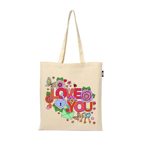 Tote Bag | 100% Organic Cotton Shopping | Grocery | Tote Bag Women Office College Grocery Vegetable Bags Market, Canvas Tote Bag 15kgs Capacity 13 x 15.7 Inch