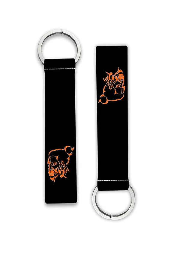 1Pcs God Jai Hanuman Theme Lanyard keychain Holder For Bikes Cars Scooters Boys Girls Riders Key Holder Key Tag Multicolored (6 x 1 Inches)