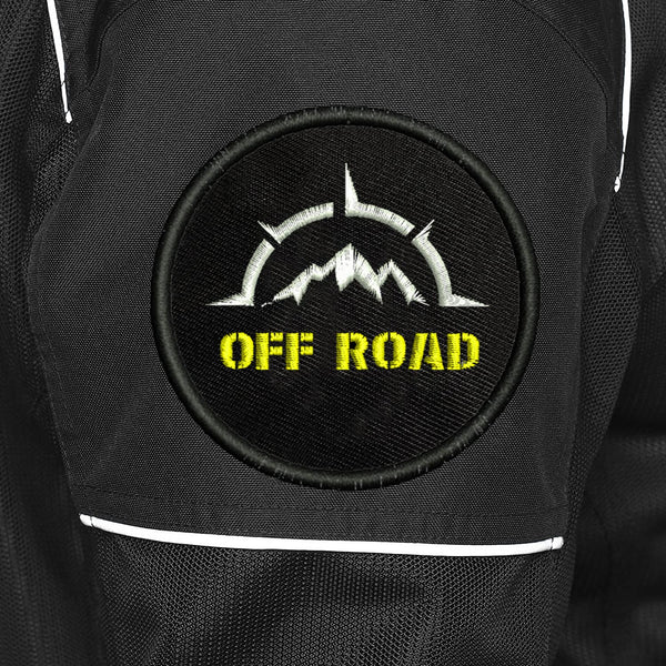 Off Road Adventure Mountain Embroidery Sweable Applique Patches Jackets Boys Girls Riders Jeans Bags Clothes Dress Any Garments L x H 3 x 3 Inch (Yellow)