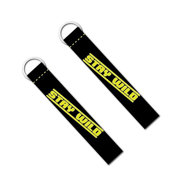 1Pcs Stay Wild Keychain | Off Road & Travel Keychain | New Premium Keychain | Keychain For Bikes & Cars. Key Tag Multicolored (6 x 1 Inches)