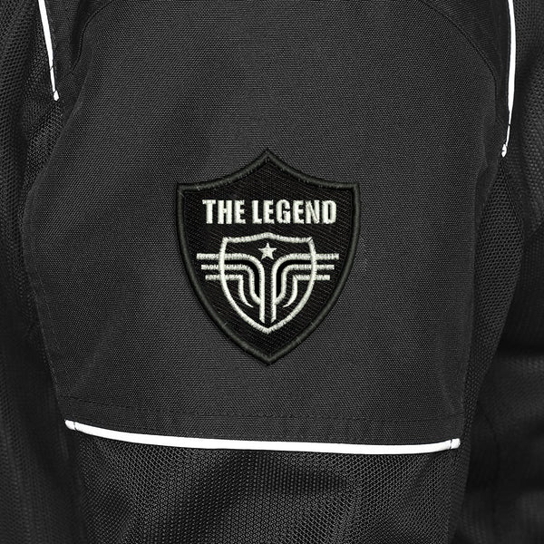 The Legend Wings Logo Embroidered Sweable Applique Patches Jackets Boys Girls Riders Jeans Bags Clothes Dress Any Garments L x H 3 x 3.5 Inch (White)