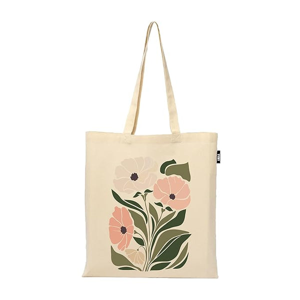 Tote Bag | 100% Organic Cotton Shopping | Grocery | Tote Bag Women Office College Grocery Vegetable Bags Market, Canvas Tote Bag 15kgs Capacity 13 x 15.7 Inch