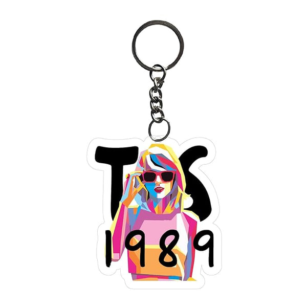 Taylorr Swiftzz Keychain For Girls Kids Bike,Bag Key Tag Aesthetic Keyrings for Home Office Multicolored