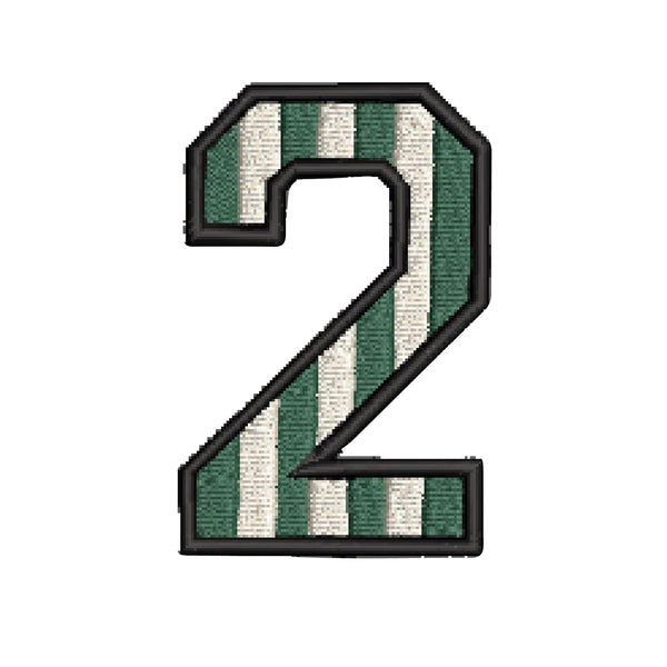 1-9 Numbers Sewing on/Iron on Embroidered Patches for Clothes, Dress, Hat, Socks, Jeans, Riders Jackets DIY Accessories Applique Patches (3 Inch) (2)