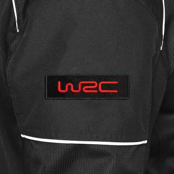 WRC Logo Embroidery Sweable Applique Patches Riders Jackets Boys Girls Kids Jeans Bags Clothes Dress Any Garments L x H 4 x 1.25 inch (Red)