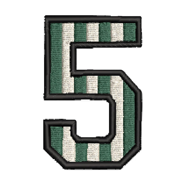 1-9 Numbers Sewing on/Iron on Embroidered Patches for Clothes, Dress, Hat, Socks, Jeans, Riders Jackets DIY Accessories Applique Patches (3 Inch) (5)