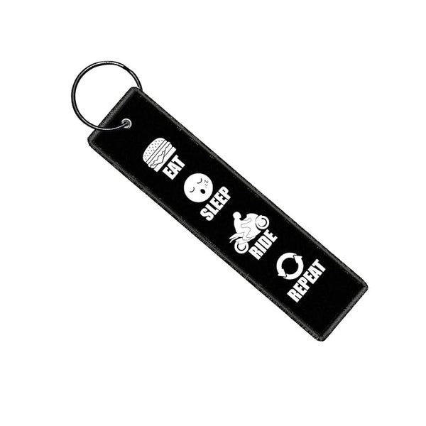 Eat Sleep Ride Repeat Keychain For Boys Bike Motorcycle Key Tag (L x H 5 x 1 Inch) 1PCS