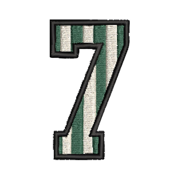 1-9 Numbers Sewing on/Iron on Embroidered Patches for Clothes, Dress, Hat, Socks, Jeans, Riders Jackets DIY Accessories Applique Patches (3 Inch) (7)