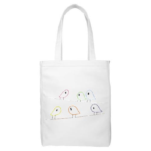 Bird Theme Personalized Embroidery Tote Bag, Customized Reusable Handbag For Women And Girls, Design with Free Personalization Thread DIY Crafts,Hand Embroidery