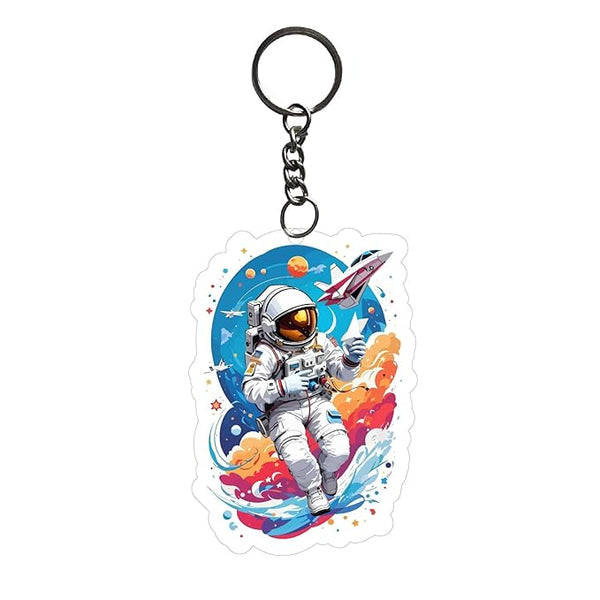 Astronaut Keychain For Kids Boys Girls | Aesthetic Bike,Bag Key Tag Keyrings for Home Office Multicolored