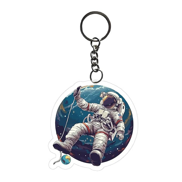 Astronaut Keychain For Kids Boys Girls | Aesthetic Bike,Bag Key Tag Keyrings for Home Office Multicolored
