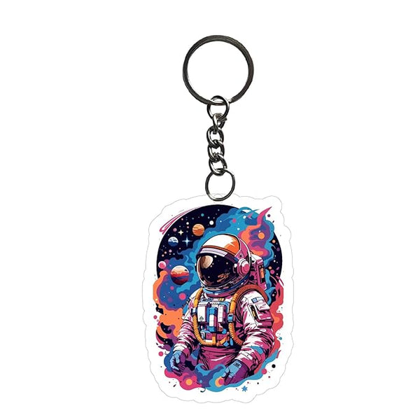 Astronaut Keychain For Kids Boys Girls | Aesthetic Bike,Bag Key Tag Keyrings for Home Office Multicolored