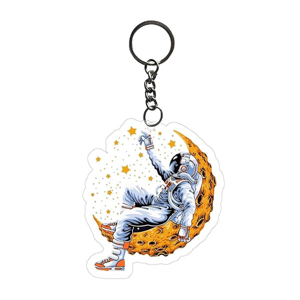 Astronaut Keychain For Kids Boys Girls | Aesthetic Bike,Bag Key Tag Keyrings for Home Office Multicolored