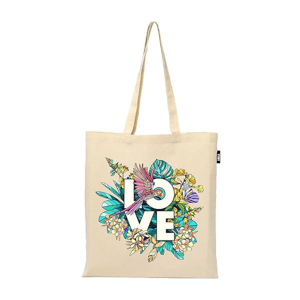 Tote Bag | 100% Organic Cotton Shopping | Grocery | Tote Bag Women Office College Grocery Vegetable Bags Market, Canvas Tote Bag 15kgs Capacity 13 x 15.7 Inch