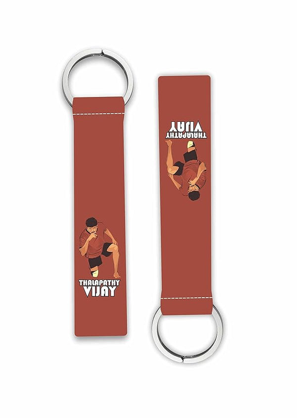 1Pcs Thalapathy Vijay Printed Lanyard keychain Holder For Bikes Cars Scooters Boys Girls Key Holder Key Tag Multicolored (6 x 1 Inches)