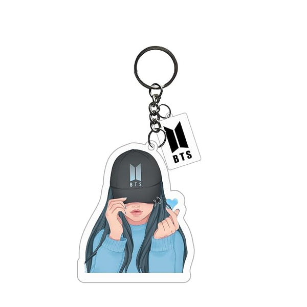 Unique Custom Keychain - Make It Yours BTS Girl Keychain | Gift for BTS Army | Fan Girls 1PCS