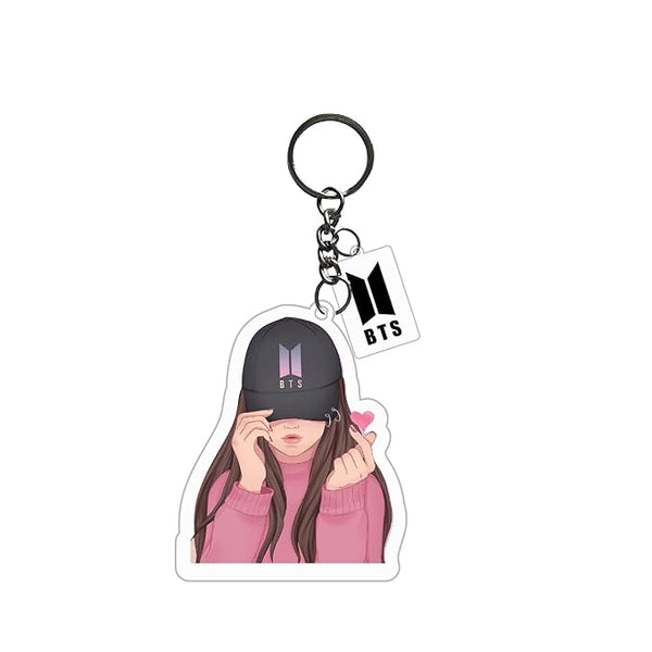 Unique Custom Keychain - Make It Yours BTS Girl Keychain | Gift for BTS Army | Fan Girls 1PCS