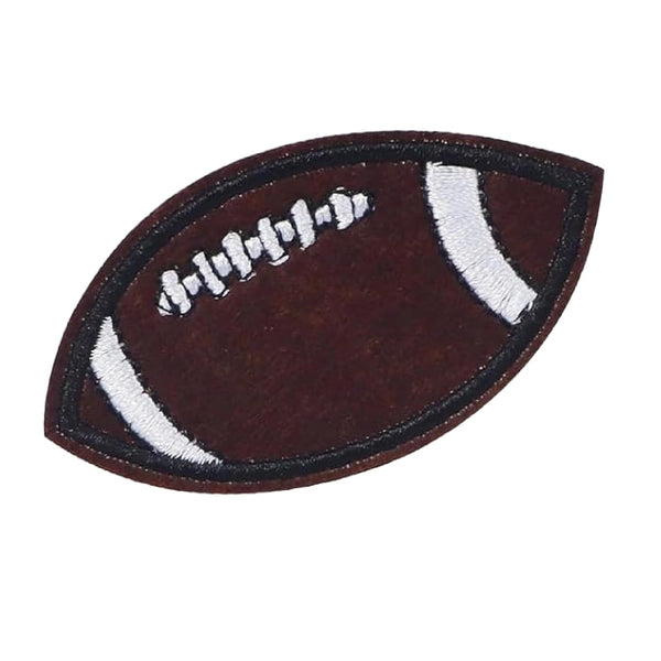 Rugby Ball Sew on/Iron on Embroidered Patches for Clothes Hat Jeans Bag Jackets Decor DIY Applique Patches (3 x 1.5 Inch)