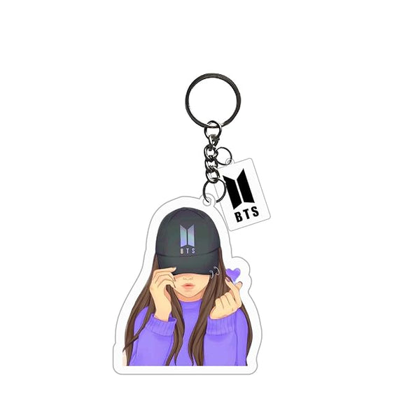 Unique Custom Keychain - Make It Yours BTS Girl Keychain | Gift for BTS Army | Fan Girls 1PCS