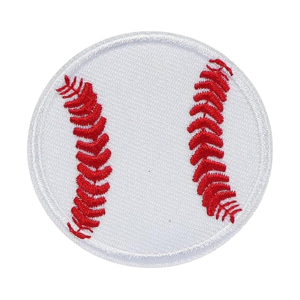 Base Ball Sew on/Iron on Embroidered Patches for Clothes Hat Jeans Bag Jackets Decor DIY Applique Patches (2.5 x 2.5 Inch)