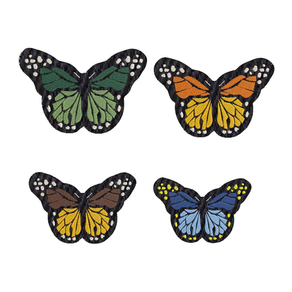 4 PCs Butterfly Embroidered Patches for Clothes Jeans Bag Kurti | Sew on/Iron On Different Applique Patches