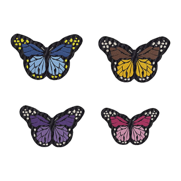 4 PCs Butterfly Embroidered Patches for Kids Girls Clothes Jeans Bag Kurti | Sew on/Iron On Different Applique Patches