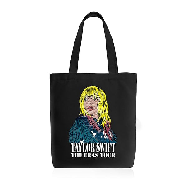 Tay-lorrr Swiftzz Printed Tote Bag With Zipper for Womens College Travel Girls Stylish Tayl_oorr Switzzz Lovers Fans Tote Bag L x H 15 x 17 Inch