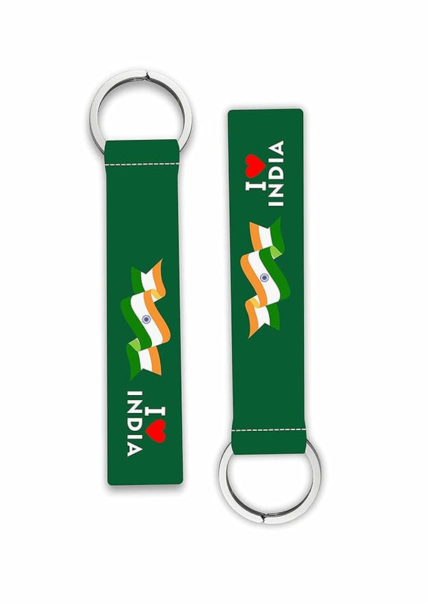 1Pcs I Love India Printed Lanyard keychain Holder For Bikes Cars Boys Girls Scooters Key Holder Key Tag Multicolored (6 x 1 Inches)