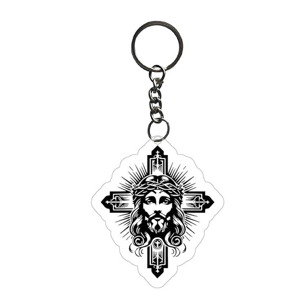 Jesus Christ Keychain For Kids Girls Boys Bike,Bag Key Tag Aesthetic Keyrings for Home Office Multicolored