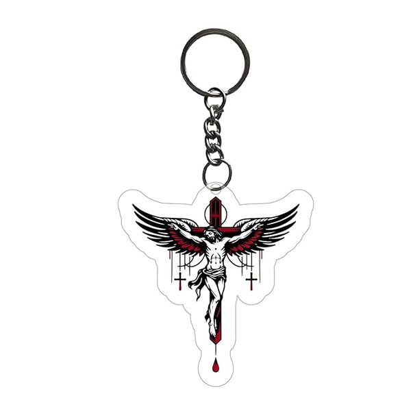 Jesus Christ Keychain For Kids Girls Boys Bike,Bag Key Tag Aesthetic Keyrings for Home Office Multicolored