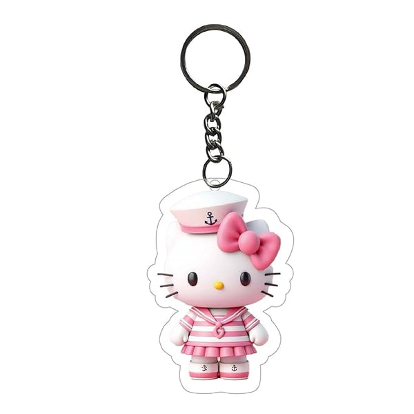 Hello Kitty Keychain For Kids Girls | Aesthetic Bike,Bag Key Tag Keyrings for Home Multicolored