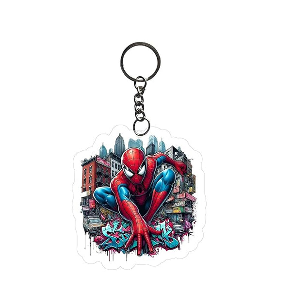 Spidermaan Keychain For Kids Girls | Aesthetic Bike,Car,Bag Key Tag Keyrings for Home Multicolored