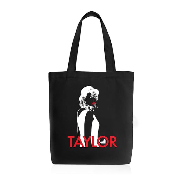 Tay-lorrr Swiftzz Printed Tote Bag With Zipper for Womens College Travel Girls Stylish Tayl_oorr Switzzz Lovers Fans Tote Bag L x H 15 x 17 Inch