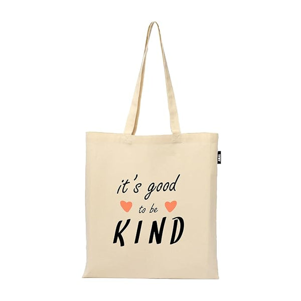 Motivational Quotes Printed Tote Bag | 100% Organic Cotton Shopping | Grocery | Tote Bag | Women Office College Grocery,Vegetable Bags Market, Canvas Bag 15kgs Capacity (13 x 15.7 Inch)